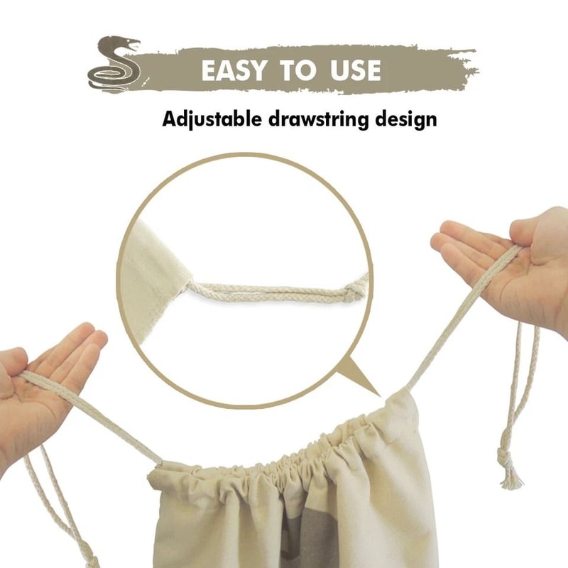 Durable Large Size Safe Snake Bag Drawstring Reptile Herp Pouch Breathable Hunting Sack For Snake H