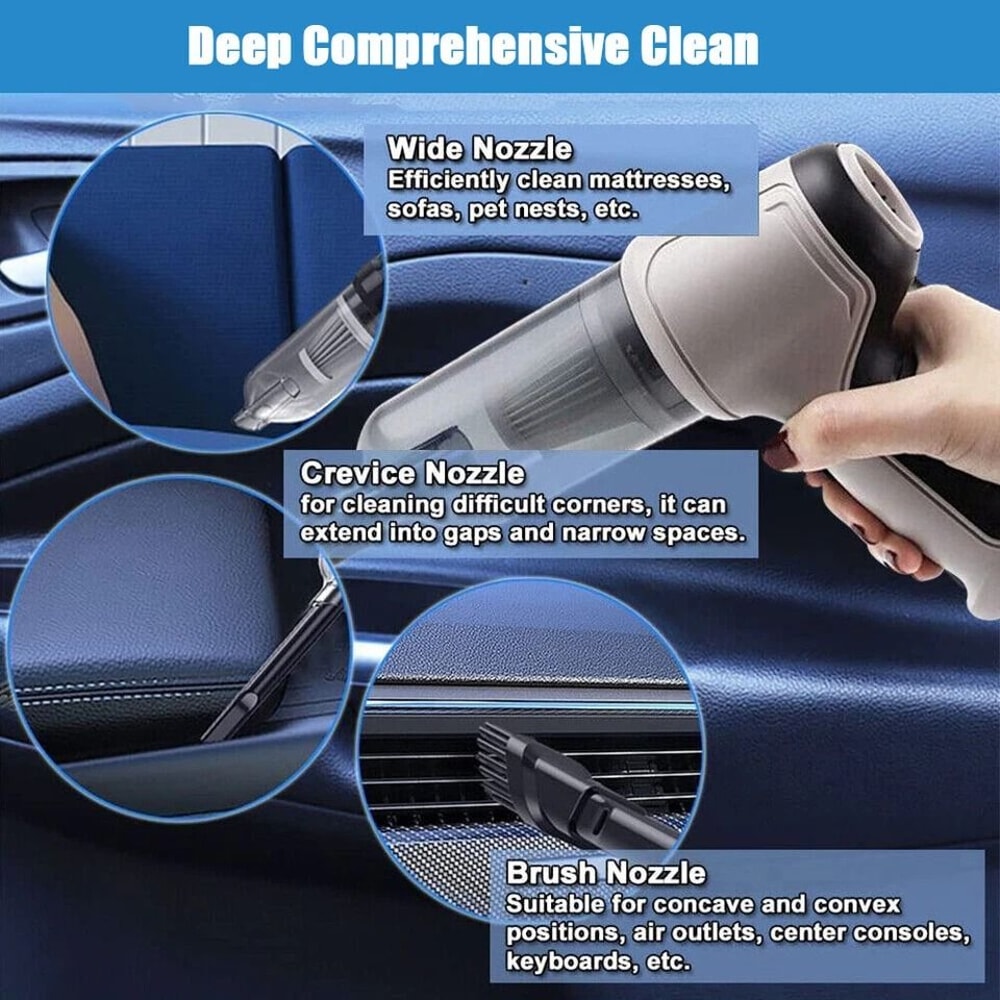 Strong Suction Powerful Wireless Portable Handheld Vacuum Cleaner Auto Car Home Cleaner Cordless Re 2