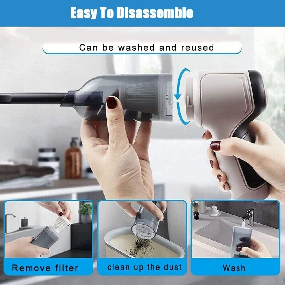 Strong Suction Powerful Wireless Portable Handheld Vacuum Cleaner Auto Car Home Cleaner Cordless Re 3