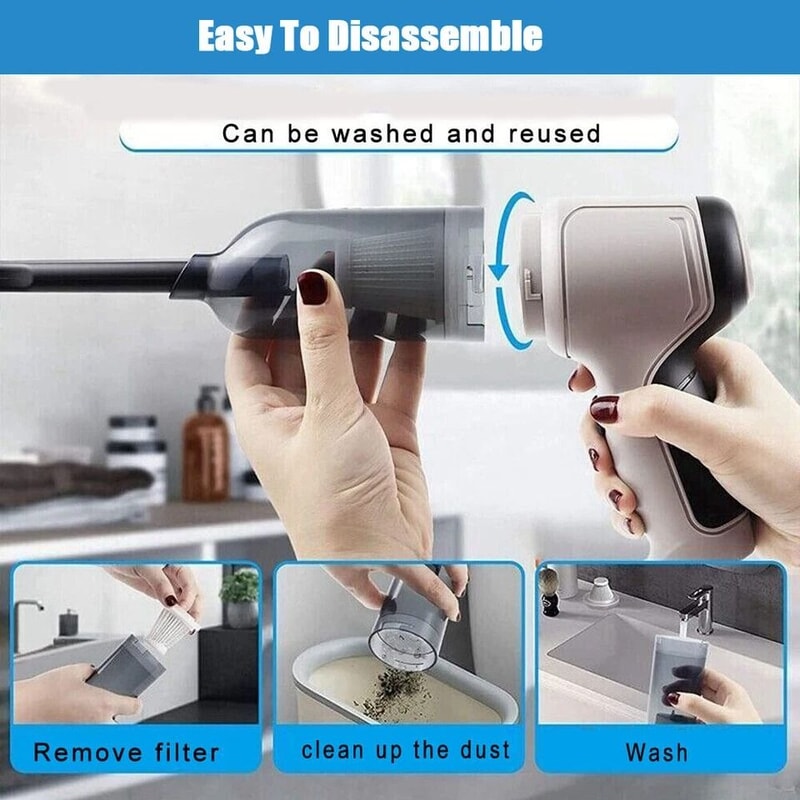 Strong Suction Powerful Wireless Portable Handheld Vacuum Cleaner Auto Car Home Cleaner Cordless Re 3