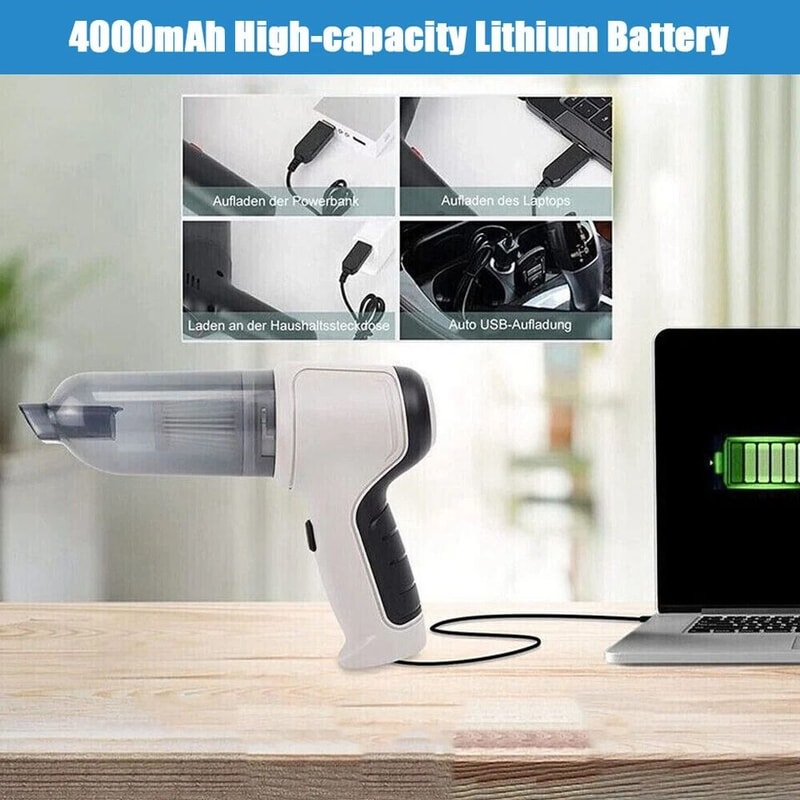 Strong Suction Powerful Wireless Portable Handheld Vacuum Cleaner Auto Car Home Cleaner Cordless Re 4