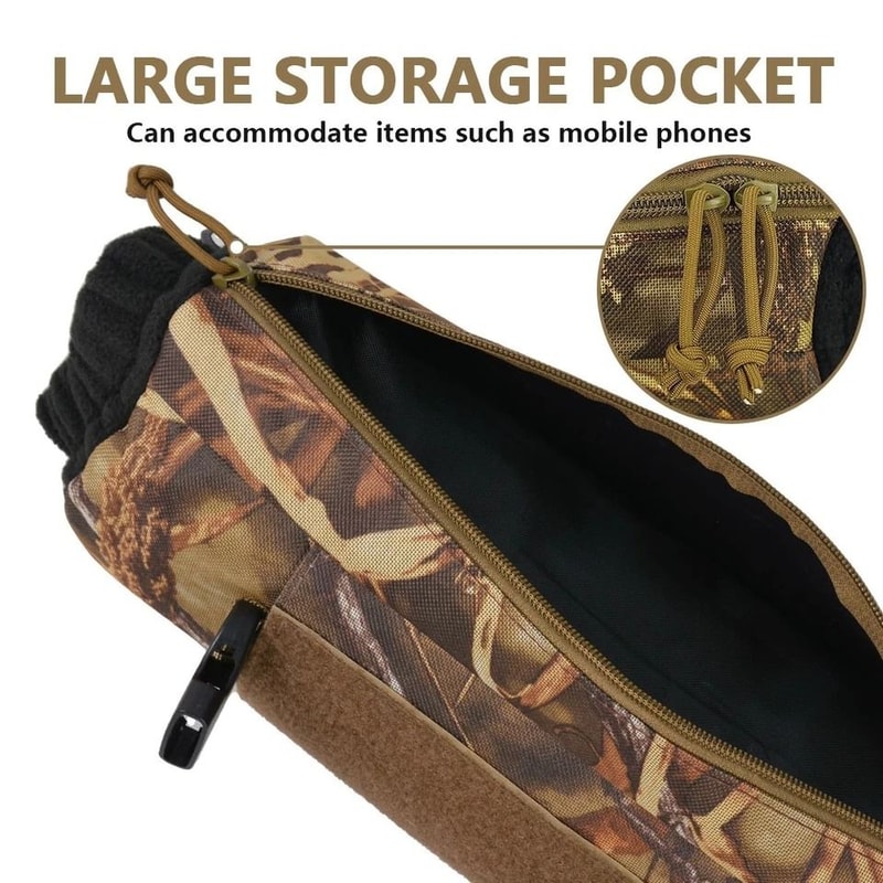 Tactical Hand Warmer Muff Fleece Lining Zipper Storage Keep Warm For Hunting Outdoor Activities 4