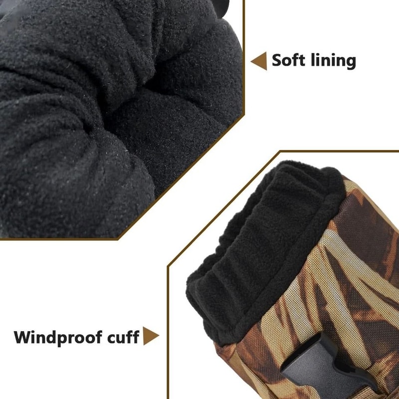 Tactical Hand Warmer Muff Fleece Lining Zipper Storage Keep Warm For Hunting Outdoor Activities 5