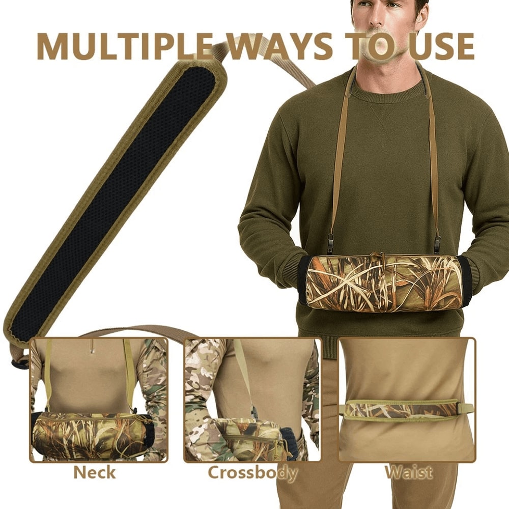 Tactical Hand Warmer Muff Fleece Lining Zipper Storage Keep Warm For Hunting Outdoor Activities 8