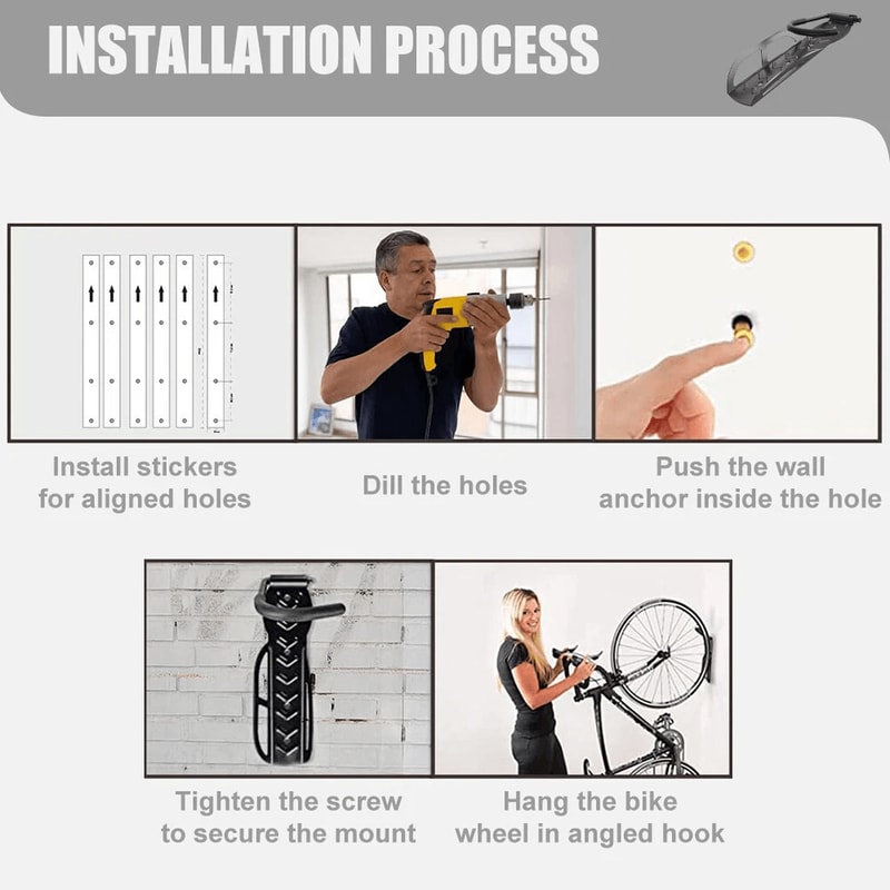 Vertical Bike Wall Mount Rack Heavy Duty Bicycle Hanger Hook Indoor Storage Solution For Garage Ap