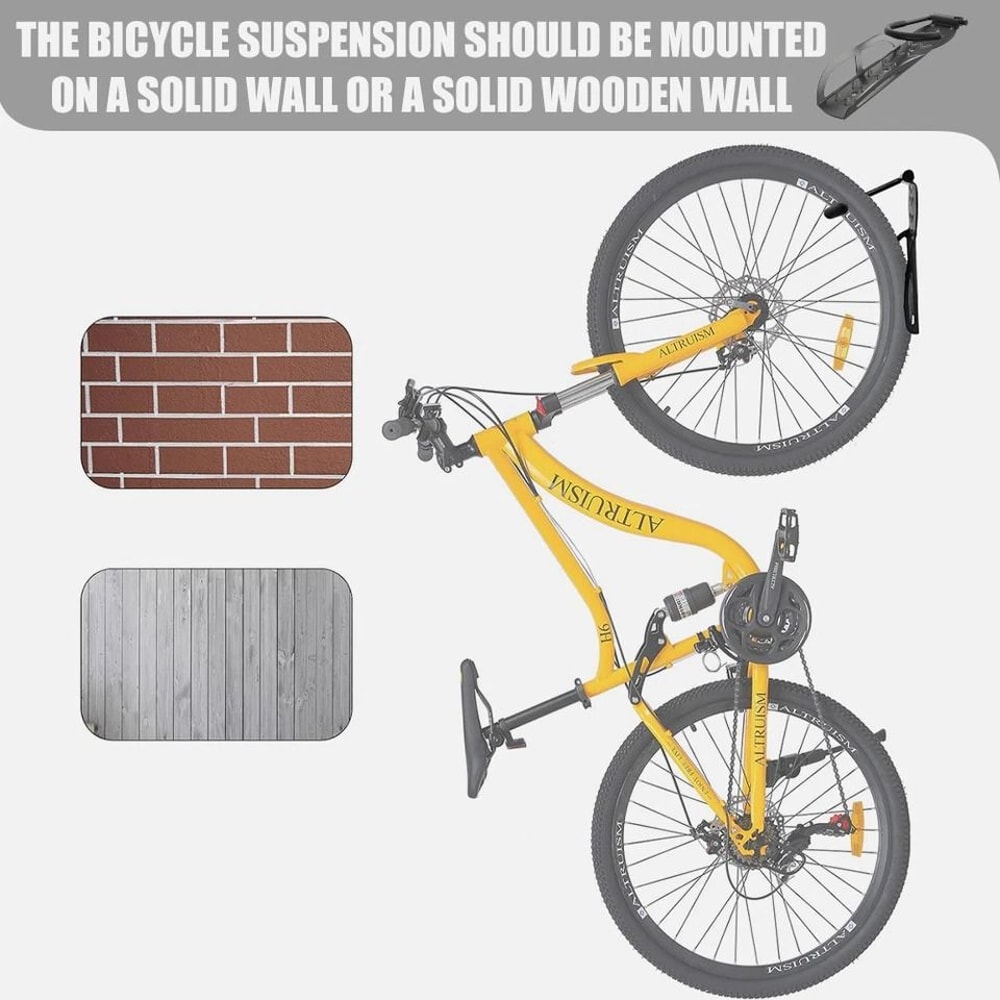 Vertical Bike Wall Mount Rack Heavy Duty Bicycle Hanger Hook Indoor Storage Solution For Garage Ap