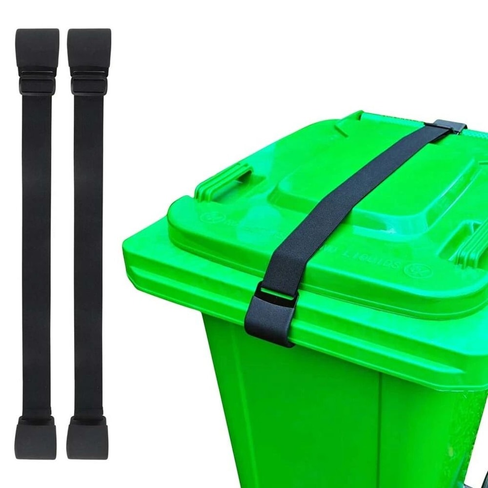 Adjustable Garbage Can Strap Raccoon Proof Trash Can Lock For Animals Secure And Protect Trash 0