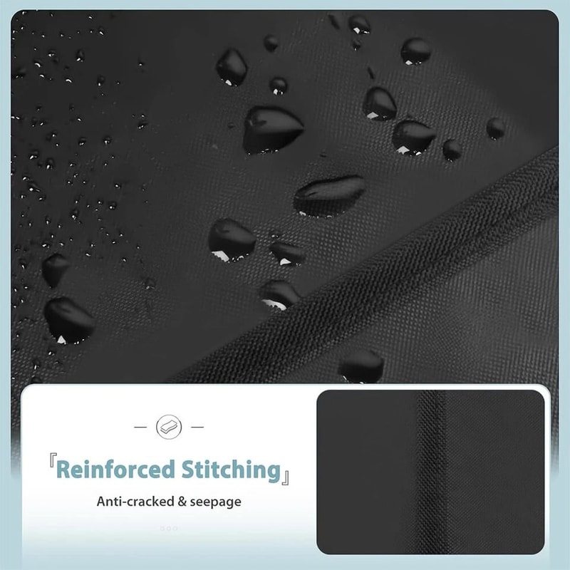 Waterproof Patio Round Fire Pit Cover UV BBQ Grill Cover Outdoor Windproof Protector For Charcoal G 5