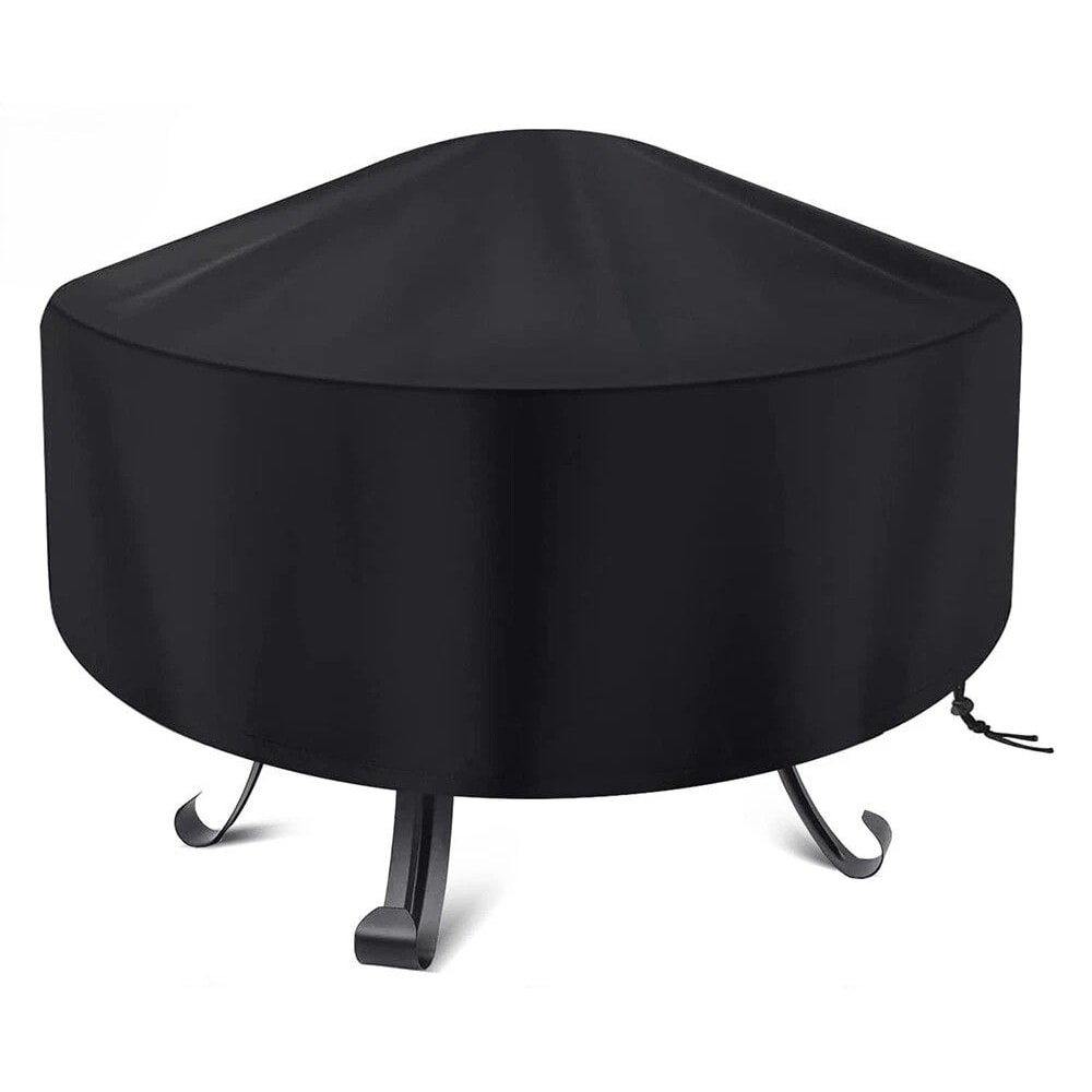 Waterproof Patio Round Fire Pit Cover UV BBQ Grill Cover Outdoor Windproof Protector For Charcoal G 0