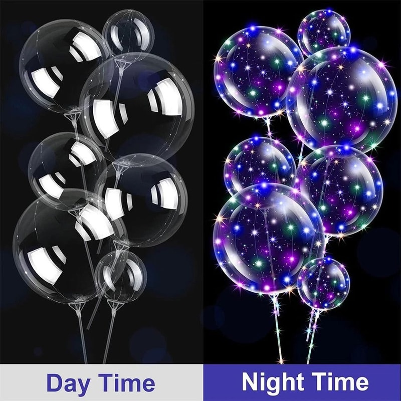 Light Up BOBO Balloons With String Lights LED Decor For Birthday Parties Christmas And Wedding Deco 1