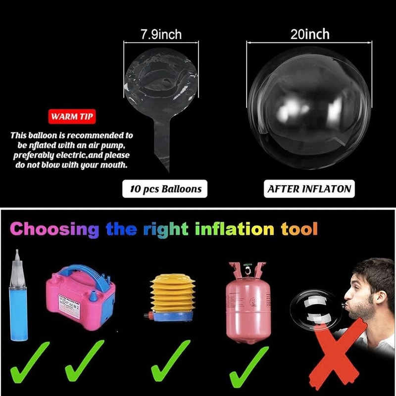 Light Up BOBO Balloons With String Lights LED Decor For Birthday Parties Christmas And Wedding Deco 2