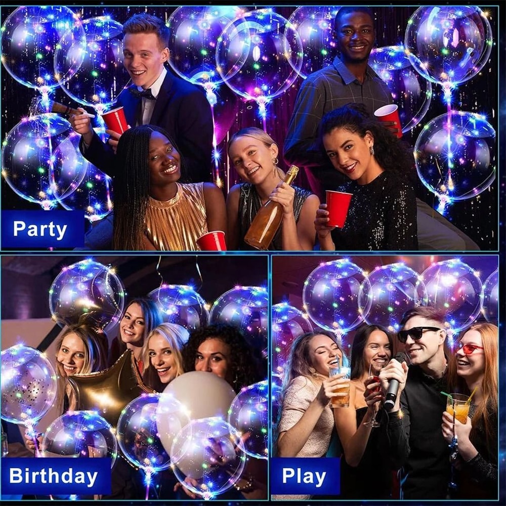Light Up BOBO Balloons With String Lights LED Decor For Birthday Parties Christmas And Wedding Deco 5