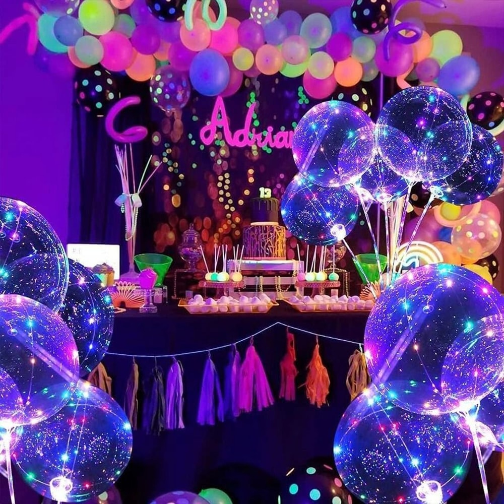 Light Up BOBO Balloons With String Lights LED Decor For Birthday Parties Christmas And Wedding Deco 6