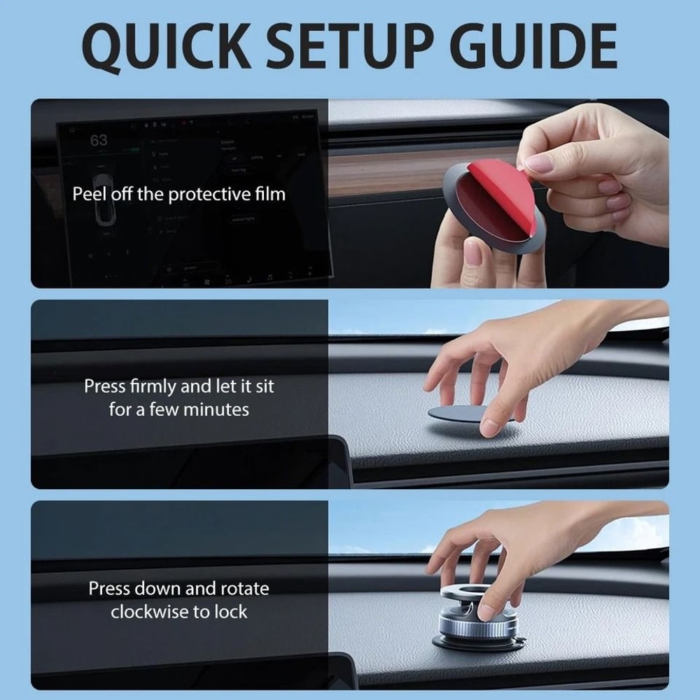 Universal Vacuum Magnetic Phone Holder Foldable Car Mount Strong Suction Cup Adjustable For IPhone 9