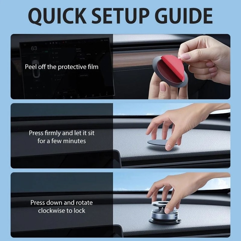 Universal Vacuum Magnetic Phone Holder Foldable Car Mount Strong Suction Cup Adjustable For IPhone 9