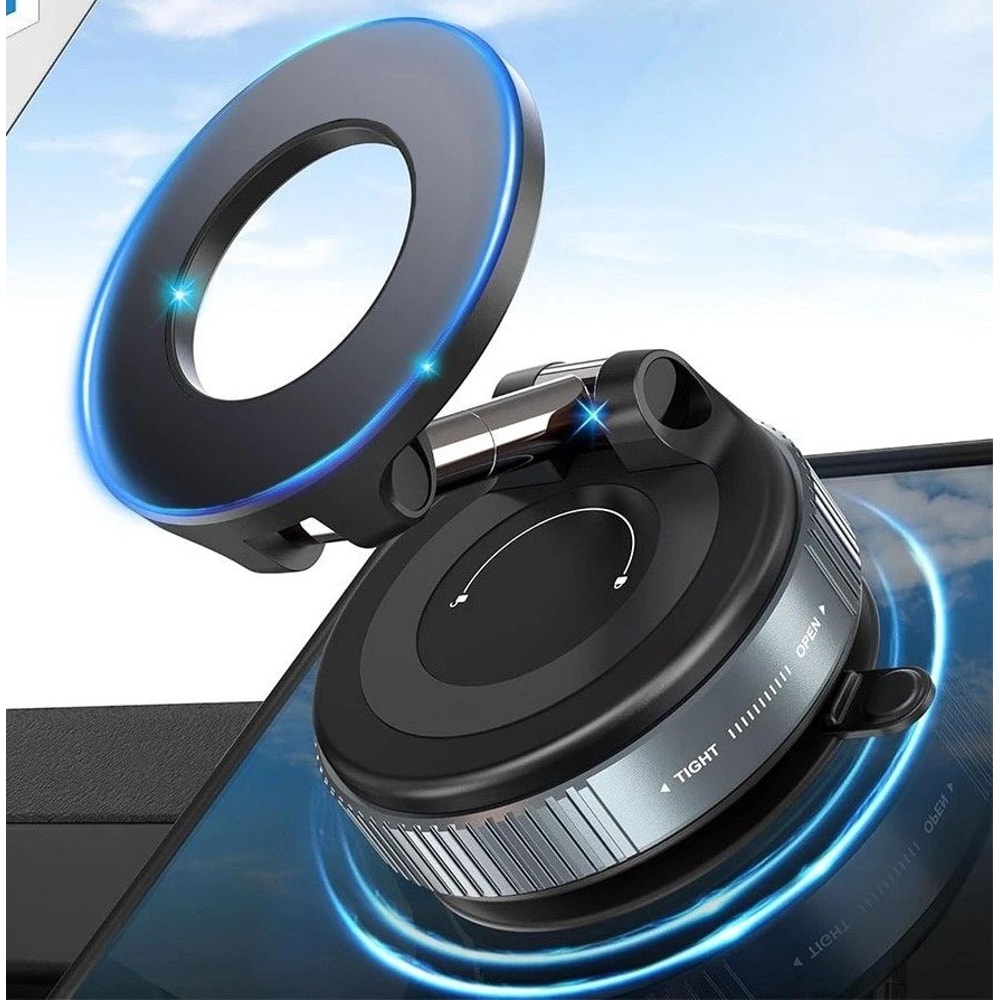 Universal Vacuum Magnetic Phone Holder Foldable Car Mount Strong Suction Cup Adjustable For IPhone 0