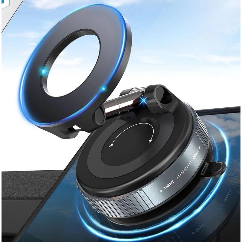 Universal Vacuum Magnetic Phone Holder Foldable Car Mount Strong Suction Cup Adjustable For IPhone 0