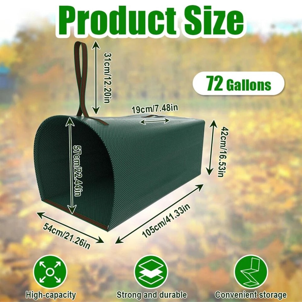 Collapsible Yard Leaf Bag Reusable Garden Waste Bag With Handles Gallon Lawn Trash Container 2