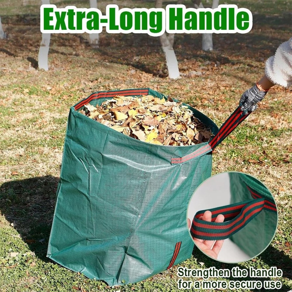 Collapsible Yard Leaf Bag Reusable Garden Waste Bag With Handles Gallon Lawn Trash Container 6