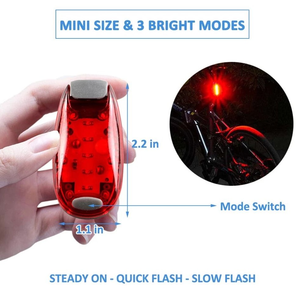 ClipOn LED Safety Lights For Jogging Running Dog Walking Strobe Bike Light Warning LED For Outdoor