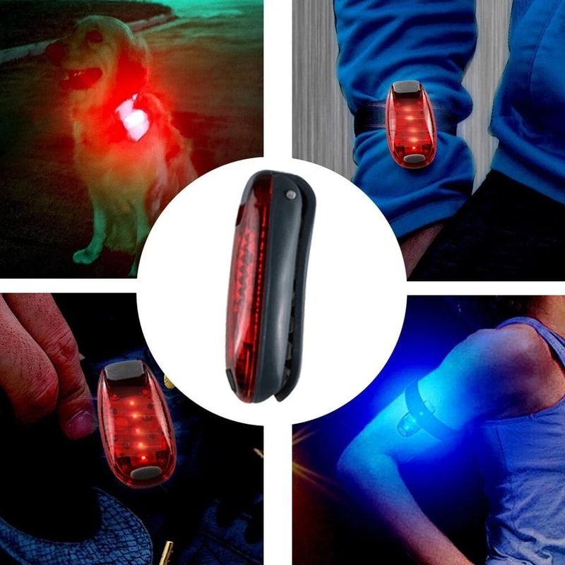 ClipOn LED Safety Lights For Jogging Running Dog Walking Strobe Bike Light Warning LED For Outdoor