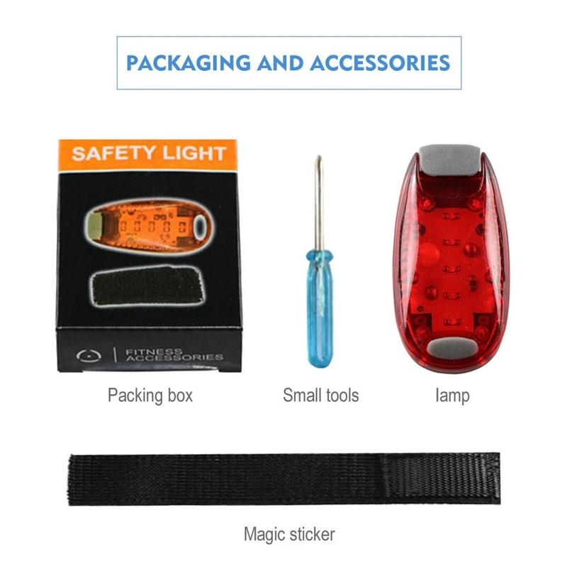 ClipOn LED Safety Lights For Jogging Running Dog Walking Strobe Bike Light Warning LED For Outdoor