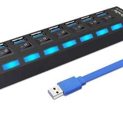 high-speed usb hub adapter for , laptop pc expander, port usb splitter, data transfer with power adapter