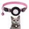 Adjustable Cat Collar With Bell Apple AirTag Silicone Case Reflective AntiLost Cover For Small Dogs