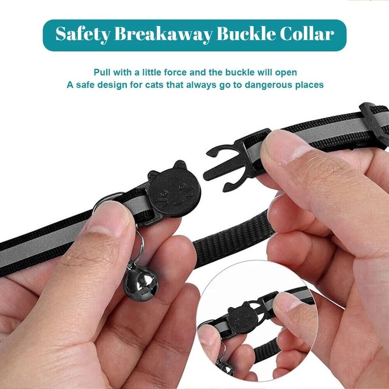 Adjustable Cat Collar With Bell Apple AirTag Silicone Case Reflective AntiLost Cover For Small Dogs