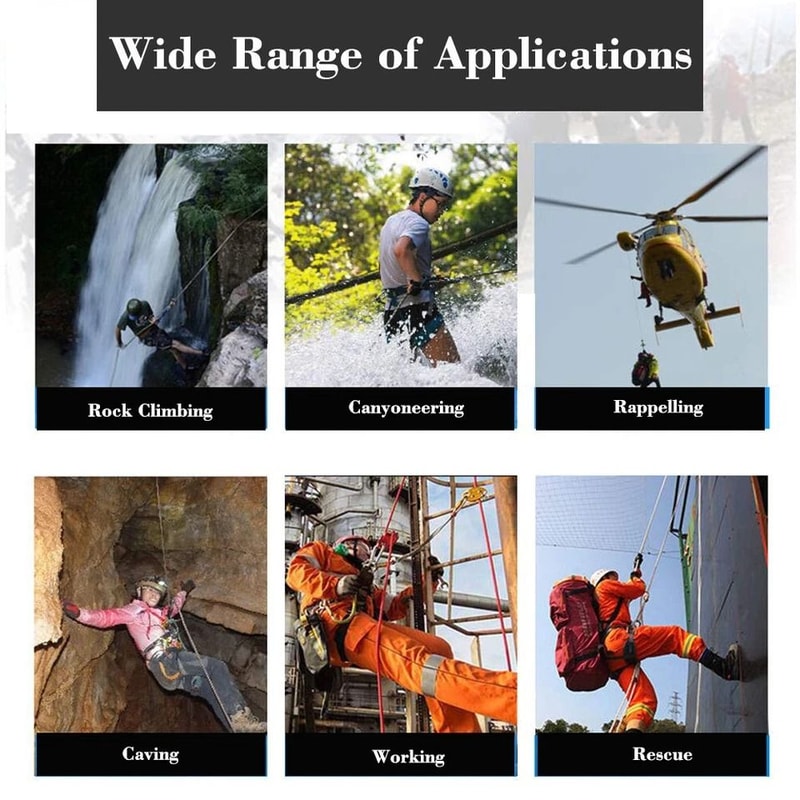 Prusik Loop Rope Presewn Eyetoeye Cord Rescue Tree Climbing Gear 11