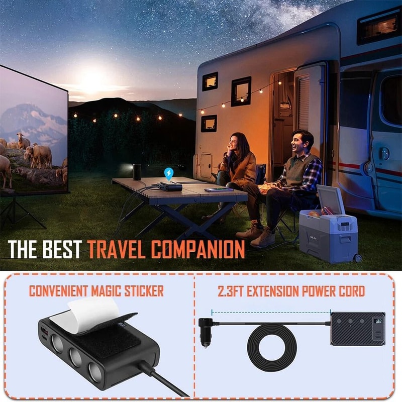 Fast Charging Multi Port USB C Car Cigarette Lighter Adapter 9 Ports For Vehicle Electronics 6