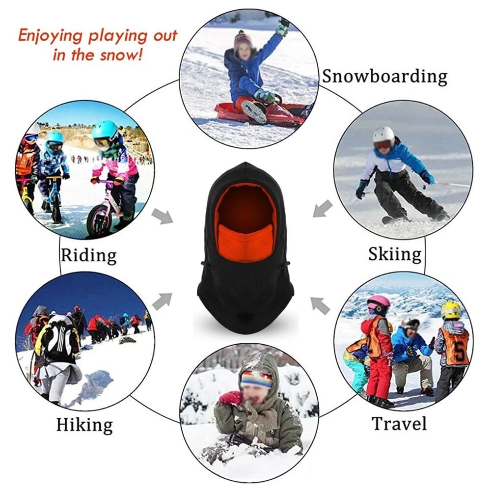 Windproof Kids Winter Fleece Balaclava Hat Warm Ski Mask For Boys And Girls Adjustable Winter Outdo 8