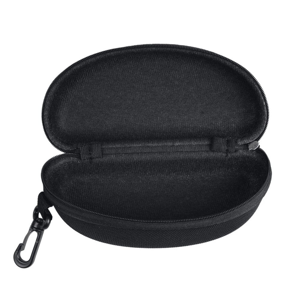 Portable Zipper Sunglasses Case Hard Shell Protector For Eyewear Carry Box With Black Fleece Lining 9