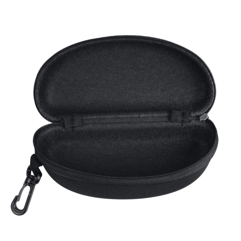Portable Zipper Sunglasses Case Hard Shell Protector For Eyewear Carry Box With Black Fleece Lining 9