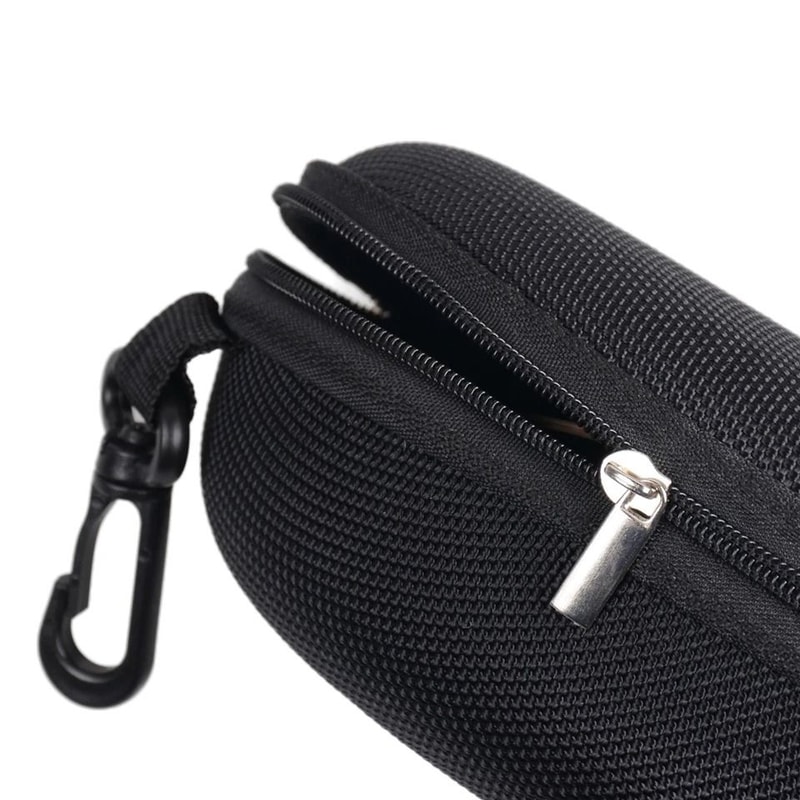 Portable Zipper Sunglasses Case Hard Shell Protector For Eyewear Carry Box With Black Fleece Lining 2