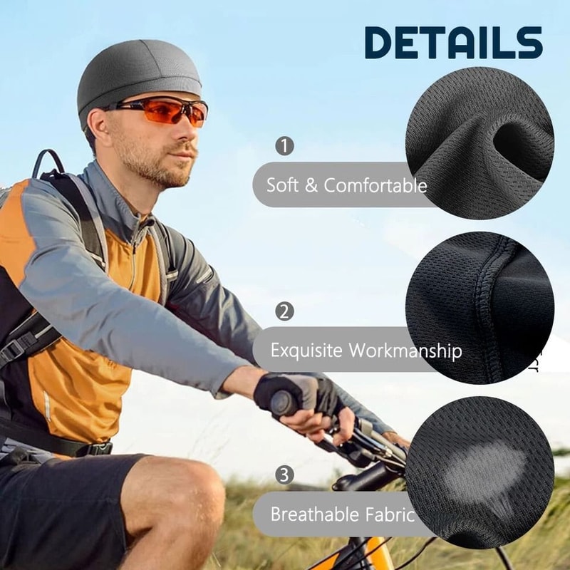 Skull Cap For Cycling Sweat Wicking Helmet Liner Breathable Cooling Cap For Running Summer Use 5