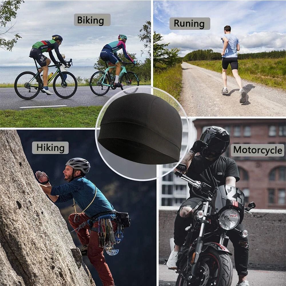 Skull Cap For Cycling Sweat Wicking Helmet Liner Breathable Cooling Cap For Running Summer Use 9