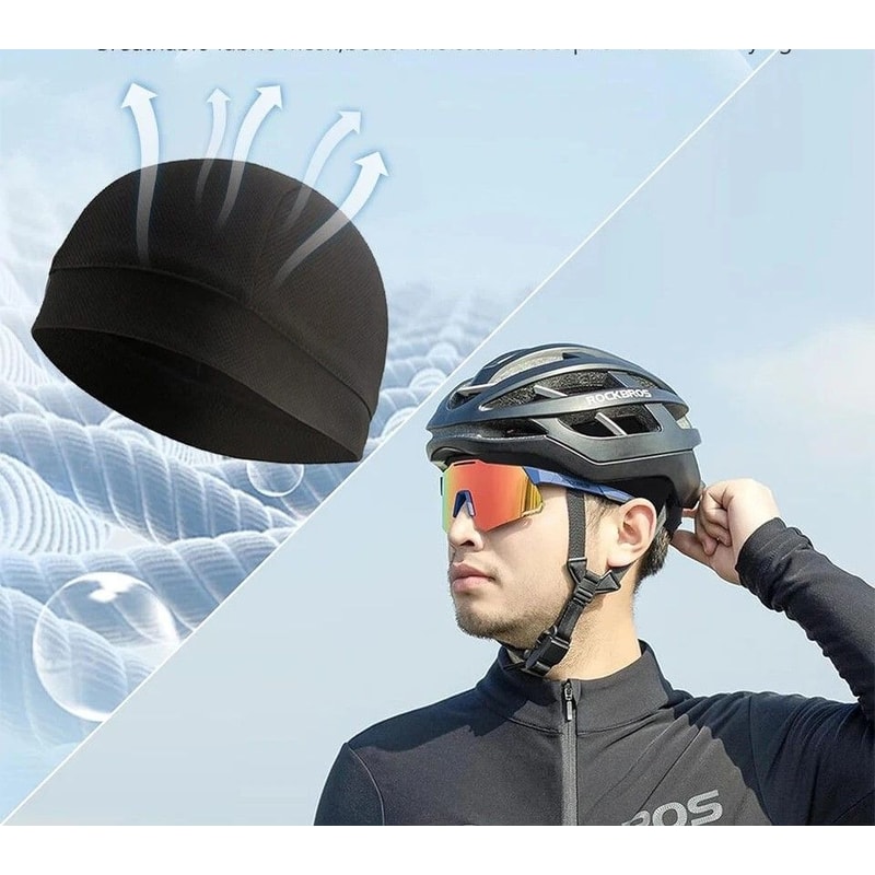 Skull Cap For Cycling Sweat Wicking Helmet Liner Breathable Cooling Cap For Running Summer Use 0