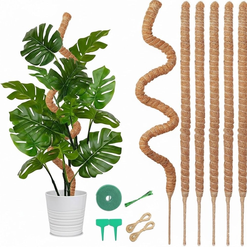 Bendable Moss Pole Plant Support Stakes For Monstera Indoor Climbing Plants Support Poles For Stron 0