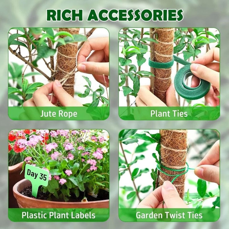 Bendable Moss Pole Plant Support Stakes For Monstera Indoor Climbing Plants Support Poles For Stron 6