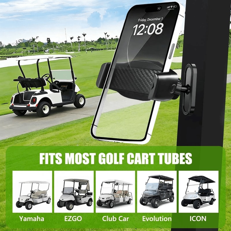 Phone Holder Mount For Golf Cart 360Degree Rotation Rotatable Magnet For Club Car Yamaha 6