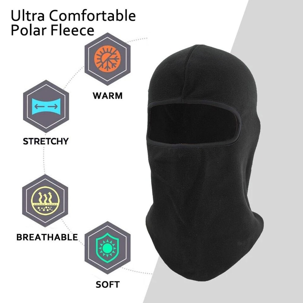 Winter Fleece Balaclava Face Mask Windproof Ski Hat For Men Tactical Hat For Motorcycle Skiing Cycl 2