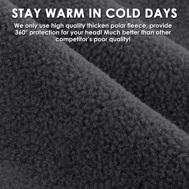 Winter Fleece Balaclava Face Mask Windproof Ski Hat For Men Tactical Hat For Motorcycle Skiing Cycl 3