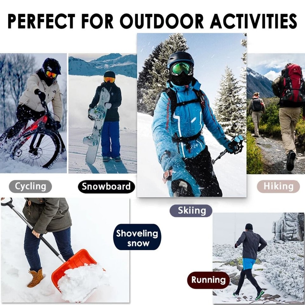 Winter Fleece Balaclava Face Mask Windproof Ski Hat For Men Tactical Hat For Motorcycle Skiing Cycl 7