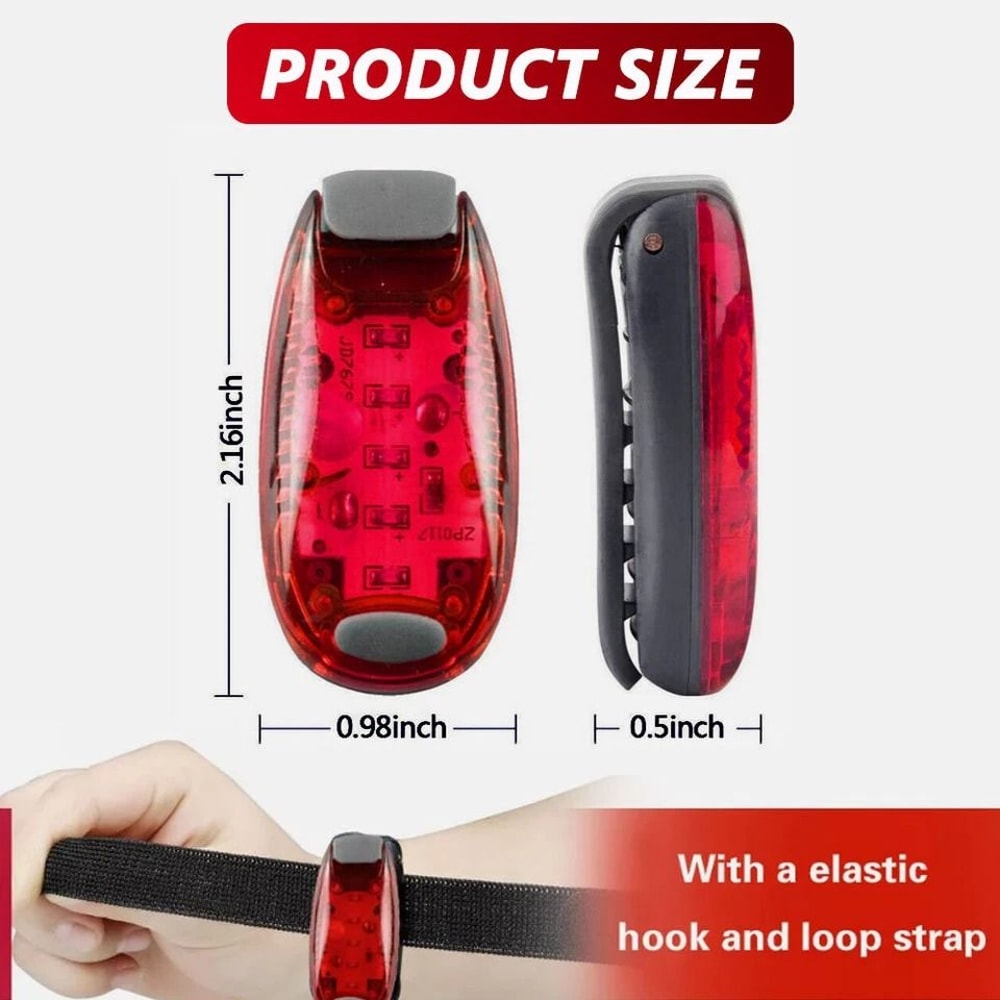 ClipOn LED Night Safety Lights For Cycling Running Walking Waterproof Warning Lamp 1