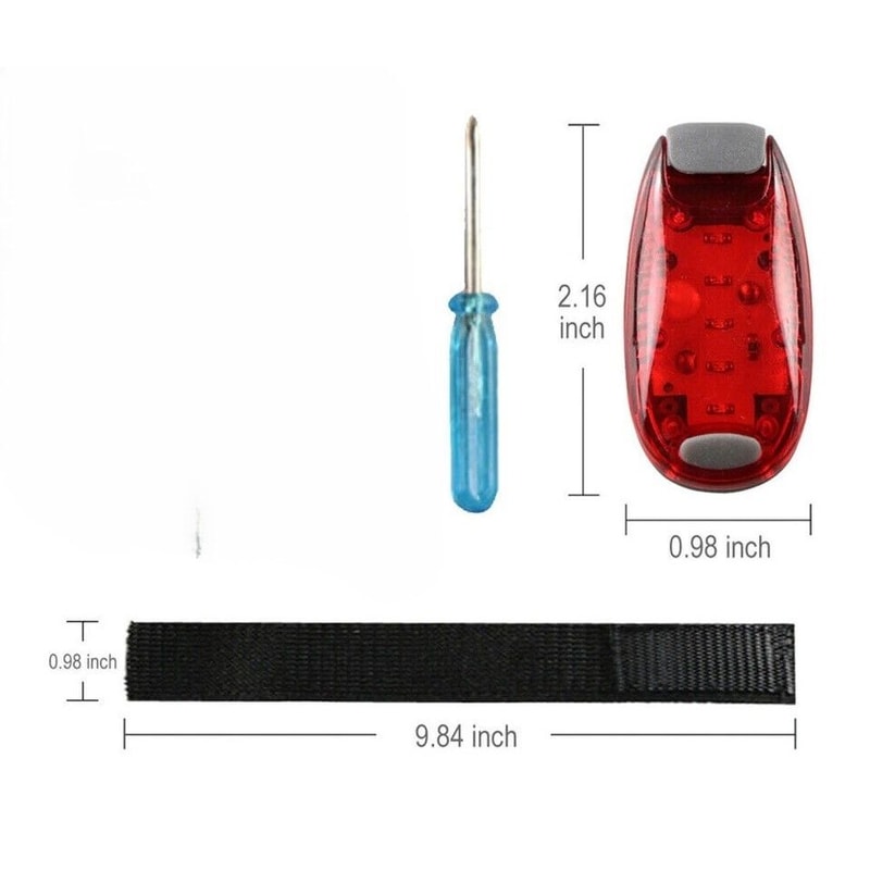 ClipOn LED Night Safety Lights For Cycling Running Walking Waterproof Warning Lamp 8