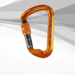 durable aluminum screw locking carabiner, heavy duty hook key chain for climbing, hiking, camping
