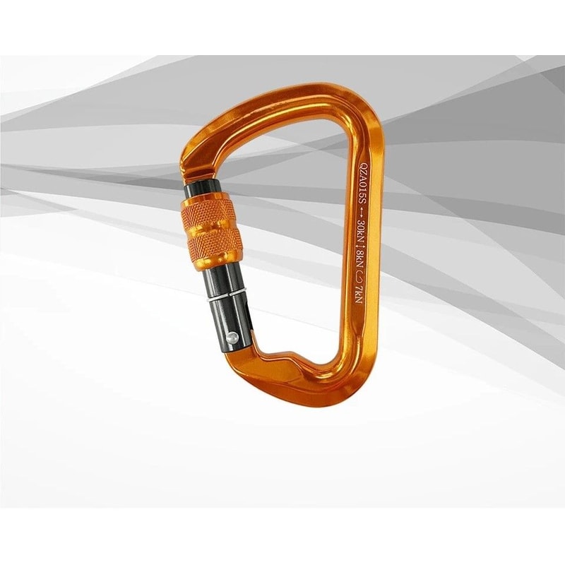 Durable Aluminum Screw Locking Carabiner Heavy Duty Hook Key Chain For Climbing Hiking Camping 0