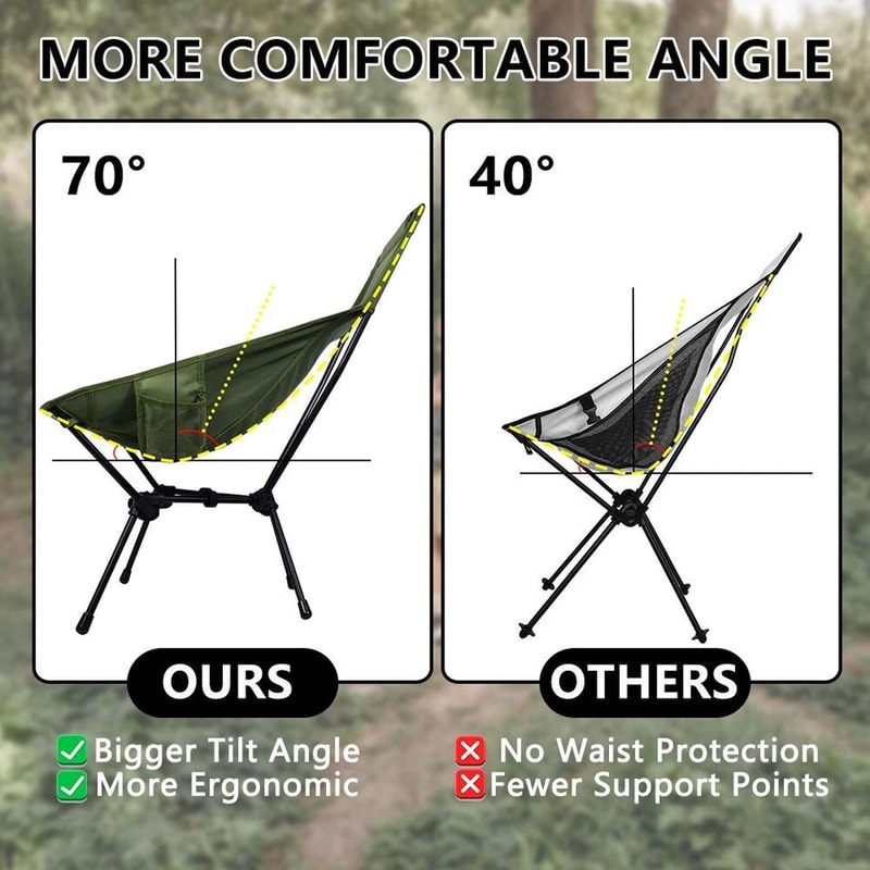 Portable Compact Outdoor Seat Ultralight Folding Camping Chair High Back Beach Chair Fishing Travel 6