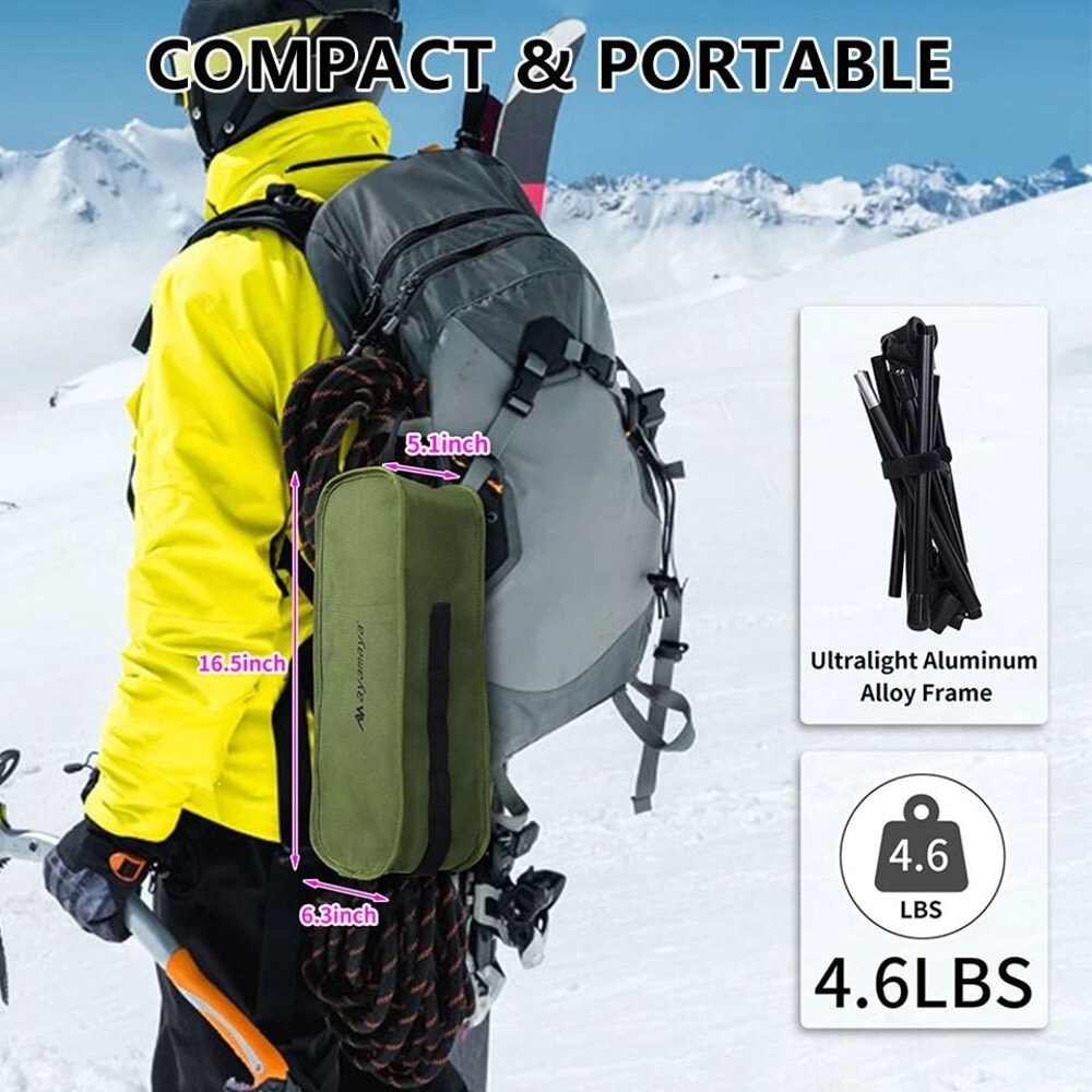 Portable Compact Outdoor Seat Ultralight Folding Camping Chair High Back Beach Chair Fishing Travel 8